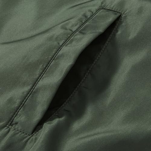 Image of QLZ Men's Bomber Jackets Varsity Flight Jacket For Men Casual Windbreaker Windproof Track Warm Puffer Coat（Spring /Fall /Winter）