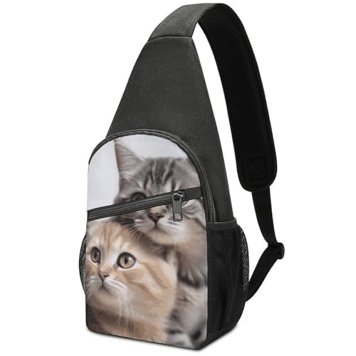 Bolso tipo sling casual para pecho y hombro unisex miniatura 1