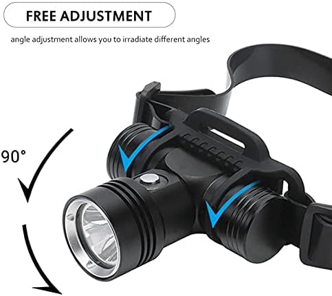 Miniatura 7 de Linterna de buceo súper brillante de alto lúmenes, lámpara de cabeza recargable subacuática buceo LED faro de buceo impermeable faro de natación