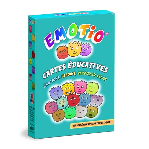 EMOTIO Lernkarten mit Emotionen, um zu lernen, mit Emotionen umzugehen, 48 Emotionen, Bedürfnisse und Rückkehr zur Ruhe | Kinder ab 5 Jahren