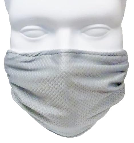 Breathe Healthy Honeycomb Face Mask, Breathable & Washable, Made In Usa (Adult, Silver) #TOP2