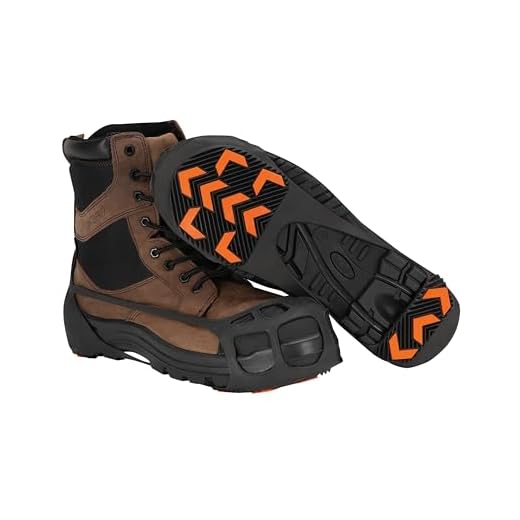 Due North GripPro Spikeless Ice Cleats - Perfect for Transitioning Between Indoor/Outdoor Surfaces - 22 Hi-Vis Chevrons for Maximum Grip