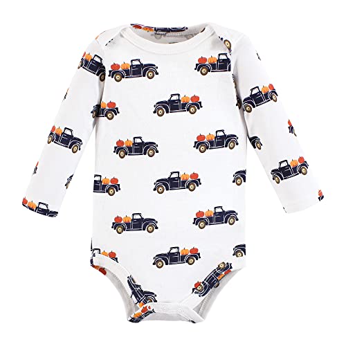 Image of Hudson Baby baby-boys Cotton Long-sleeve Bodysuits 5-pack
