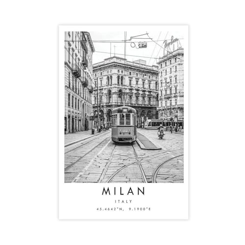 Poster de voyage Milan sur toile - Décoration murale pour