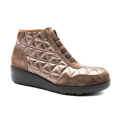 TREINTAS Botines Cremallera Acolchado Cuña Mujer 381 Color: Púrpura Rosado Talla: 36