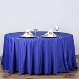 BalsaCircle 120 inch Royal Blue Round Tablecloths Fabric Table Cover Linens for Wedding Party Polyes