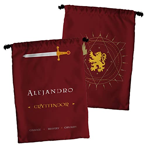 LolaPix Bolsa Gryffindor. Bolsa merienda Personalizada. Bolsa