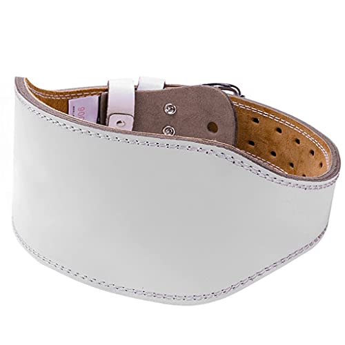 LARIAU Cinturón de levantamiento de pesas, entrenamiento de gimnasio, entrenamiento de fitness, equipo de protección, ejercicio (color: blanco (b), tamaño: S) Cover