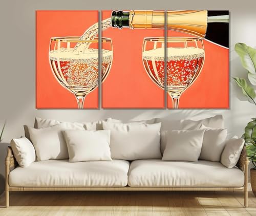 Impression sur toile Prosecco affiche murale grand format 60 x 80 cm