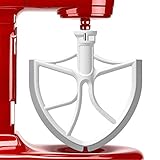 Flex Edge Beater for KitchenAid Bowl-Lift Stand Mixer Attachment 6 Quart - Coated Flat Beater Blade with Silicone Edges - Useful Mixer Accessory(Grey)