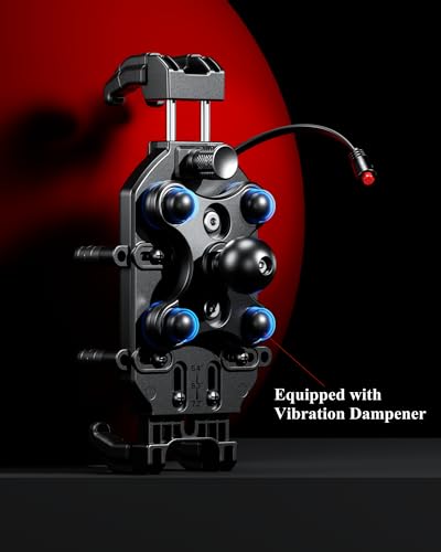 BRCOVAN Motorcycle Phone Mount with Qi 15W Wireless Charger & 30W PD/USB-C Fast Charging Port, Anti-Theft Motorcycle Handlebar Cell Phone Holder with Vibration Dampener for 5.4''-7.2'' Smartphones