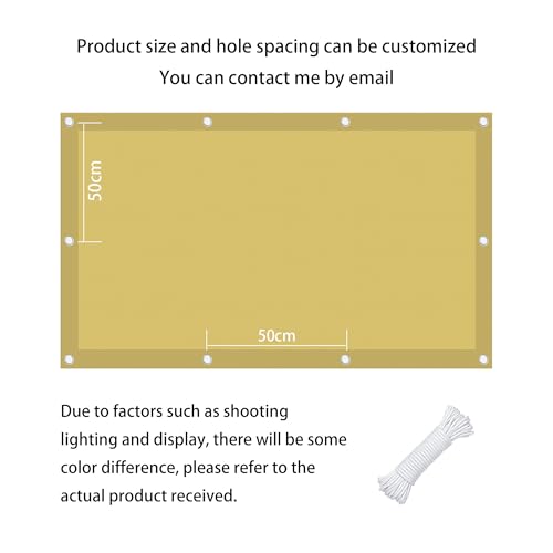 Voile d'ombrage étanche grand format 5.5x6.5m imperméable extérieur - 8