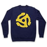 My Icon Art & Clothing Sudadera de vinilo con forma de símbolo para adultos, 45 rpm, color azul marino, talla L, azul marino, L