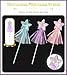 Princess Dress Up Accessories - 3pcs Glitter Star Wands & Fairy Wands, Party Favor Decorations for Little Girls, Ages 3-6