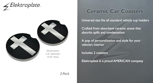 Portavasos de Cerámica Christian Cross Elektroplate 2.6" miniatura 3
