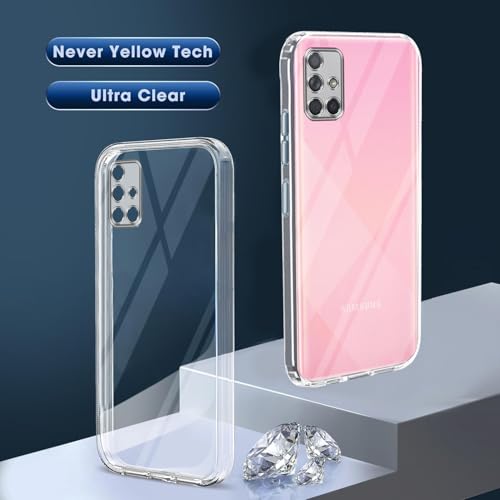 Image of Jkobi Back Cover for Samsung Galaxy A71 (Silicone Clear Shockproof Case with Camera Protection | Soft and Flexible | Transparent)