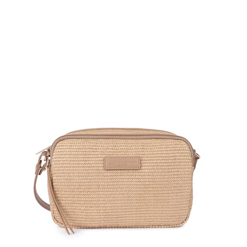 LANCASTER Sac trotteur Mini Osier en vannerie fine et finitions cuir