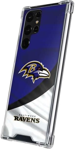 Skinit Clear Phone Case Compatible with Galaxy S22 Ultra - Officially Licensed NFL Baltimore Ravens Design