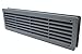 Rejilla de ventilación para puertas – Rejilla de ventilación – Cuarto de baño, gabinete, garaje a través de la cubierta de ventilación – Color: gris - 46 x 13.5 cm (44 x 12 cm)