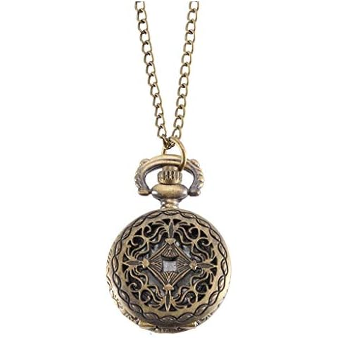 BMKIW Black Pocket Watch Personalized Pattern Vintage Roman Numerals Pocket Watch Cover