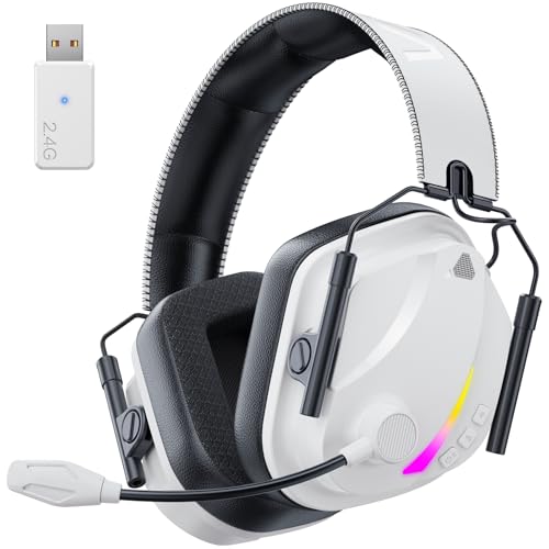 Image of Vakedy Wireless Gaming Headset for PS5, PS4, PC, 2.4GHz Low-Latency & Bluetooth 5.4 Gaming Headphone with Noise Canceling Mic, 50mm Drivers, 50H Battery Wireless Headset for Switch, Mobile, Mac
