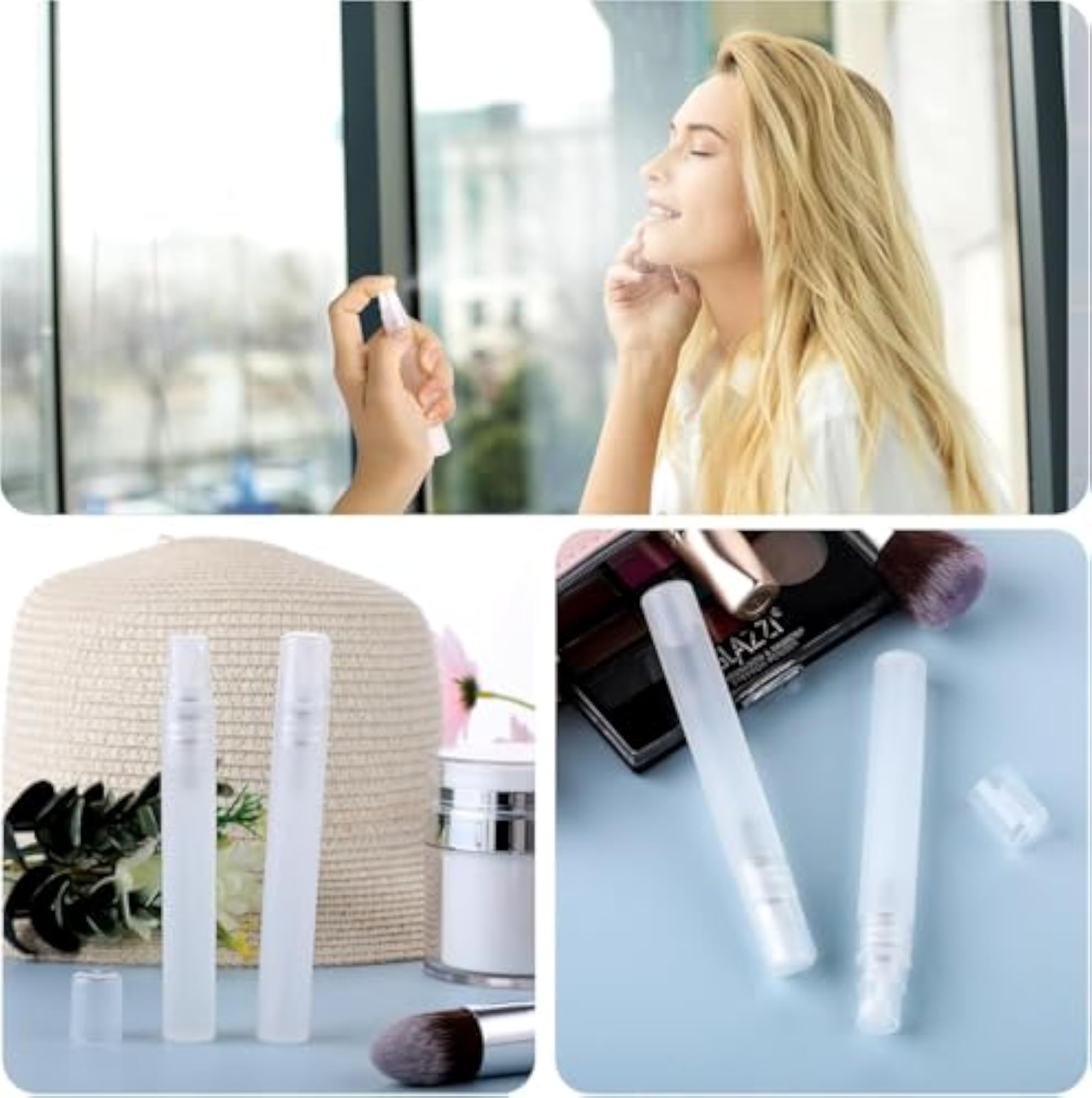 Plastic Mini Spray Bottle, 10 ml Fine Mist Refillable Atomizer