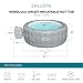 Bestway 4-6 Person SaluSpa Honolulu AirJet Inflatable Hot Tub Spa, 77" x 28" Round Portable Spa with 140 Soothing Jets and Insulated Cover
