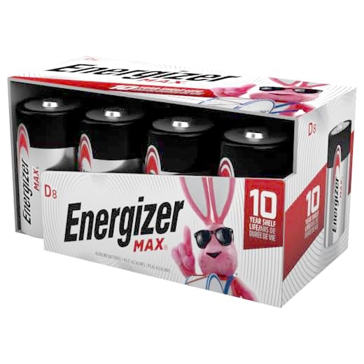 Energizer Max D Batteries, Premium Alkaline D Cell Batteries (8 Battery Count)