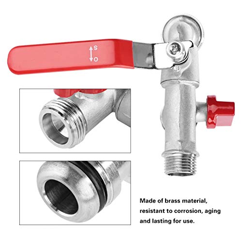 Dubbele klep kraan, 1/2 messing waterkraan, 90 graden dubbele klep waterkraan 1/2"messing kraan thuis buiten tuin gereedschap - Image 5