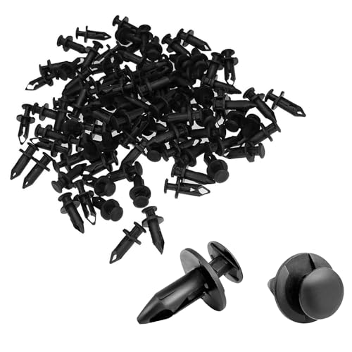 100 PCS Plastic Fender Clips Body Rivets Replacement for Honda Rancher Foreman Rubicon Rincon TRX680 TRX650, UTV Fender Push Clips
