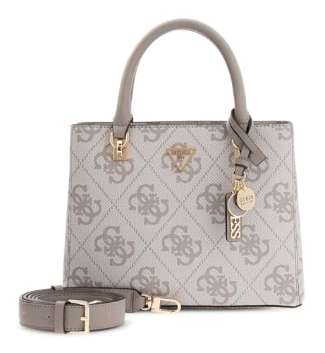 Sac multi compartiment GUESS Noelle II cabas bandoulière taupe et écru