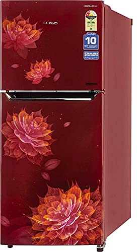 Image of Lloyd 276 L 2 Star Inverter Frost Free Double Door Refrigerator (GLFF282ASRT1PB, Sakura Red)