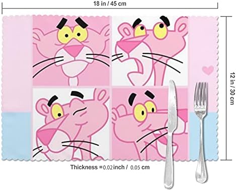 Amazon ピンクパンサーの壁紙 ランチョンマット 家庭レストラン用 食卓飾り お手入れ簡単 滑り止め 断熱 おしゃれ かわいい プレース マット 6枚セット ランチョンマット オンライン通販