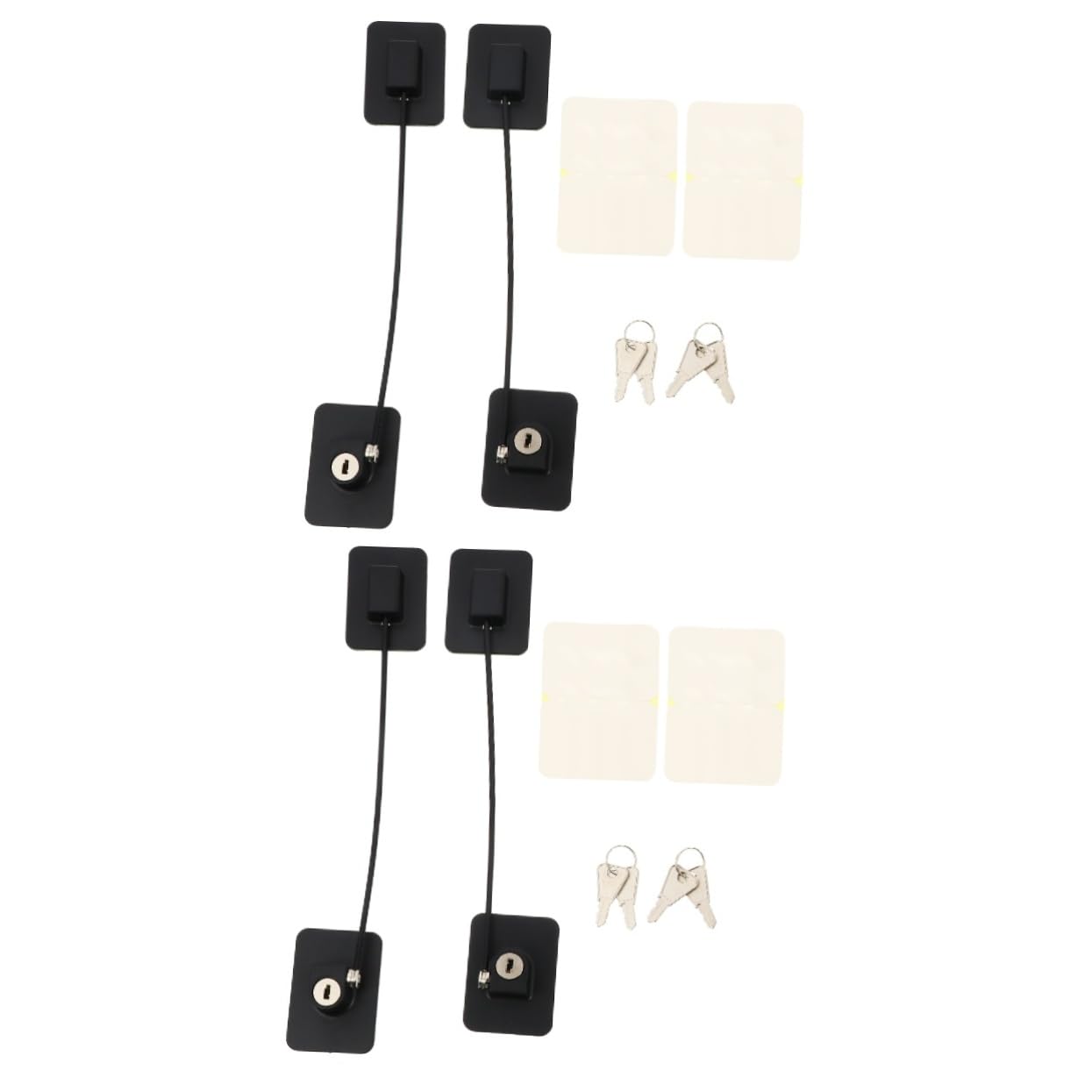 ibasenice 4piezas Cerradura De Seguridad Para Frigorífico y Armarios Autoadhesiva Bebés De Instalar Protección Contra Accidentes El