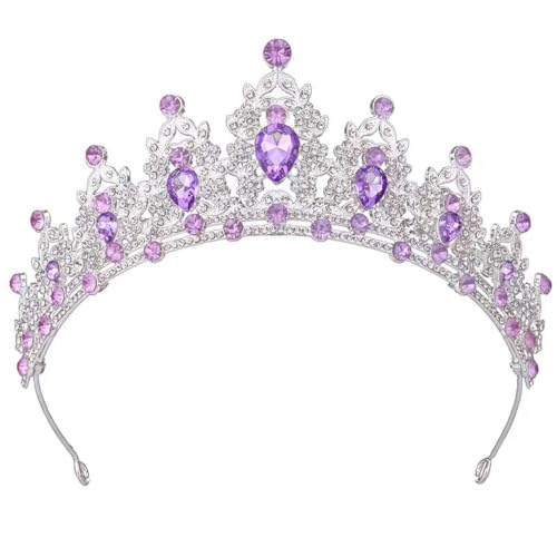 Corona de novia con cristales y tiara brillante de cumpleaños 6