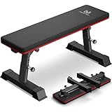Flat Weight Bench - Heavy Duty Foldable Workout Bench for Home Gym, 1300lb Capacity Adjustable Strength Training Bench Press for Ab and Full Body Exercises, Sturdy and Easy to Fold