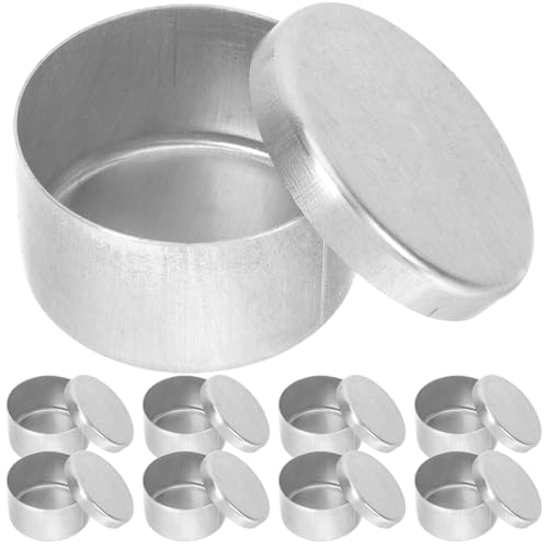 Cabilock 9pcs Round Soil Sample Storage Containers Lightweight Weighing Holders for Laboratory Experiments Portable Sample Jars for Teaching and Observation