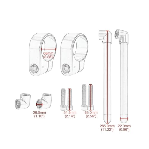 Barra de equilibrio para manillar de motocicleta ajustable CNC 22 mm 7/8 6