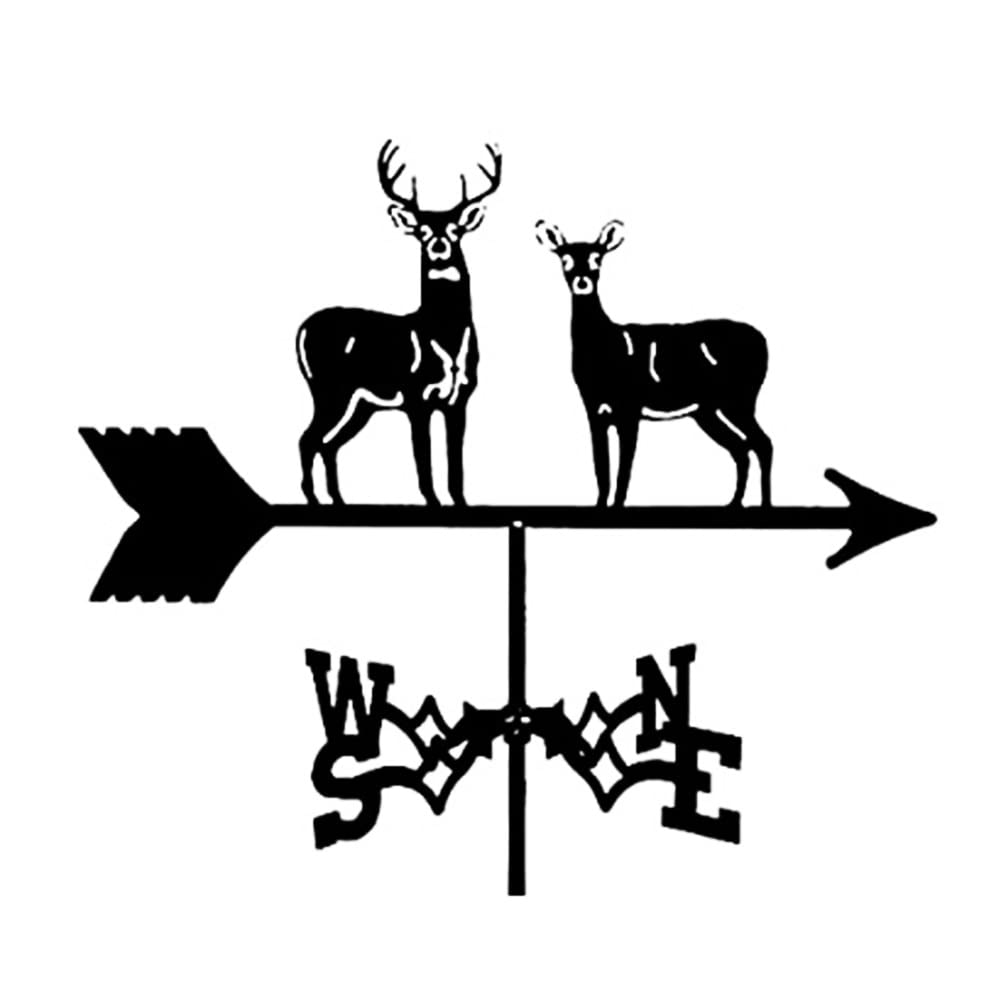 Girouette Cerfs, Girouette décorative, Kit indicateur de direction du vent