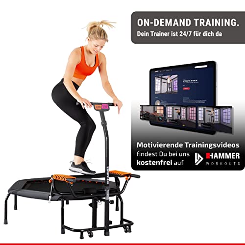 HAMMER Fitness-Trampolin JumpStep, Flexibles & gelenkschonendes Step-Board, aufstellbar, intensives Po- und… – Bild 4