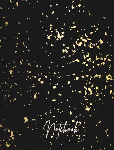 Black notebook: With golden sparks over , this notebook cream paper lined black for notes ,work ,and planning.
