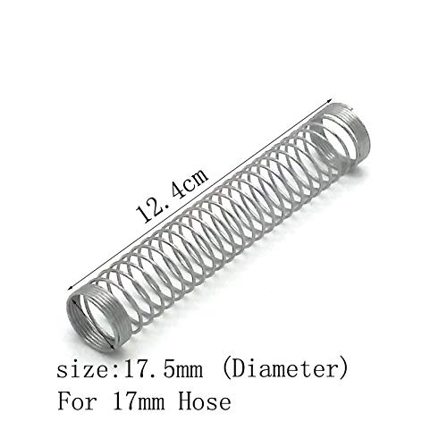 Image of Shisha Silicone Hose Spring for Hookah /Water Pipe /Sheesha /Chicha /Narguile Accessories Silver(2pcs) (Pack of 3)