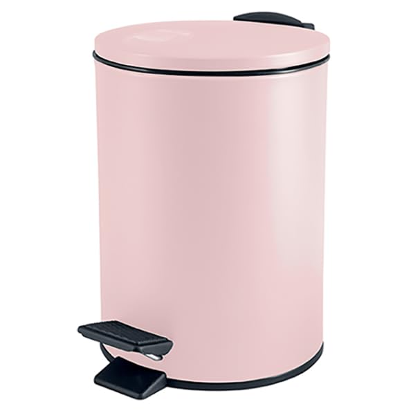 Spirella Adelar Bin 3 Litres Stainless Steel with Automatic Close and Inner Bucket, Soft Close, Matte Pink