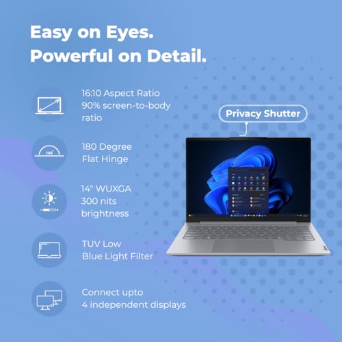 Image of Lenovo ThinkBook 14, Intel Core Ultra 7 255H, 16GB RAM, 512GB SSD, WUXGA IPS 14 inch (35.56cm), Win 11 Home, Arctic Grey, 1.36Kg, 21SJA0KBIG, Fingerprint, Backlit, 300 Nits, 1Y Warranty, AI Powered Laptop