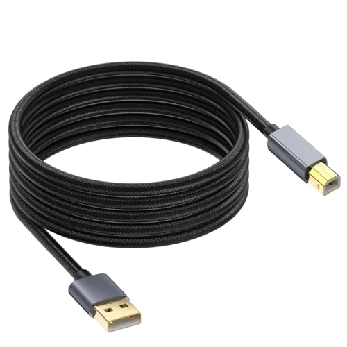 Danfetsoy USB 2.0 Printer Cable 10ft, Type B to Type A Cable Male to Male for MacBook Pro, Air, DJ Controller, Printer, Scanner, Fax Machine, Midi Keyboard, etc (3m/10feet)