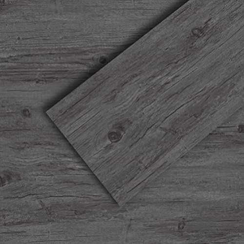 MULGREAT Peel and Stick Floor Tile, Self-Adhesive Vinyl Flooring Plank, Waterproof Deep Wood Grain Planks, 6x36inch, 36Pack, 54 Sq. Feet, DIY for Bedroom, Kitchen, Living Room Home Decor, Dark