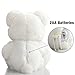 HollyHOME Teddy Bear with Heart Plush Bear That Says I Love You and Blushes LED Stuffed Toys for Girlfriend and Kids Toy Gift 13 inch White