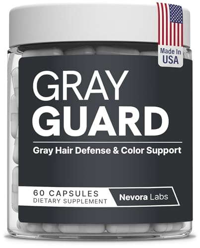Gray Guard – Anti Grey Hair Supplements with Catalase – Support for Gray Hair & Melanin Haircare – Natural Pigment Restoration Formula for Men & Women – 60 Capsules