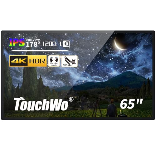 Image of 65 inch Interactive Touchscreen Monitor, Smart Board with 4K Display, Win-10 Electronic Whiteboard Touch Screen PC for Office and Classroom, Core i3 RAM 4G & ROM 128G