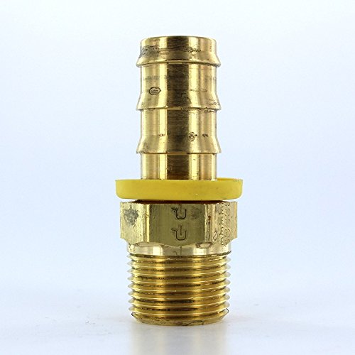 Image of Parker 30182-12-12B Male Rigid Pipe Adapter 3 /4 NPT X 3 /4 Hose Brass